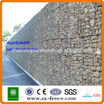 ISO9001 hot dipped galvanized and pvc coated gabions weaving wall